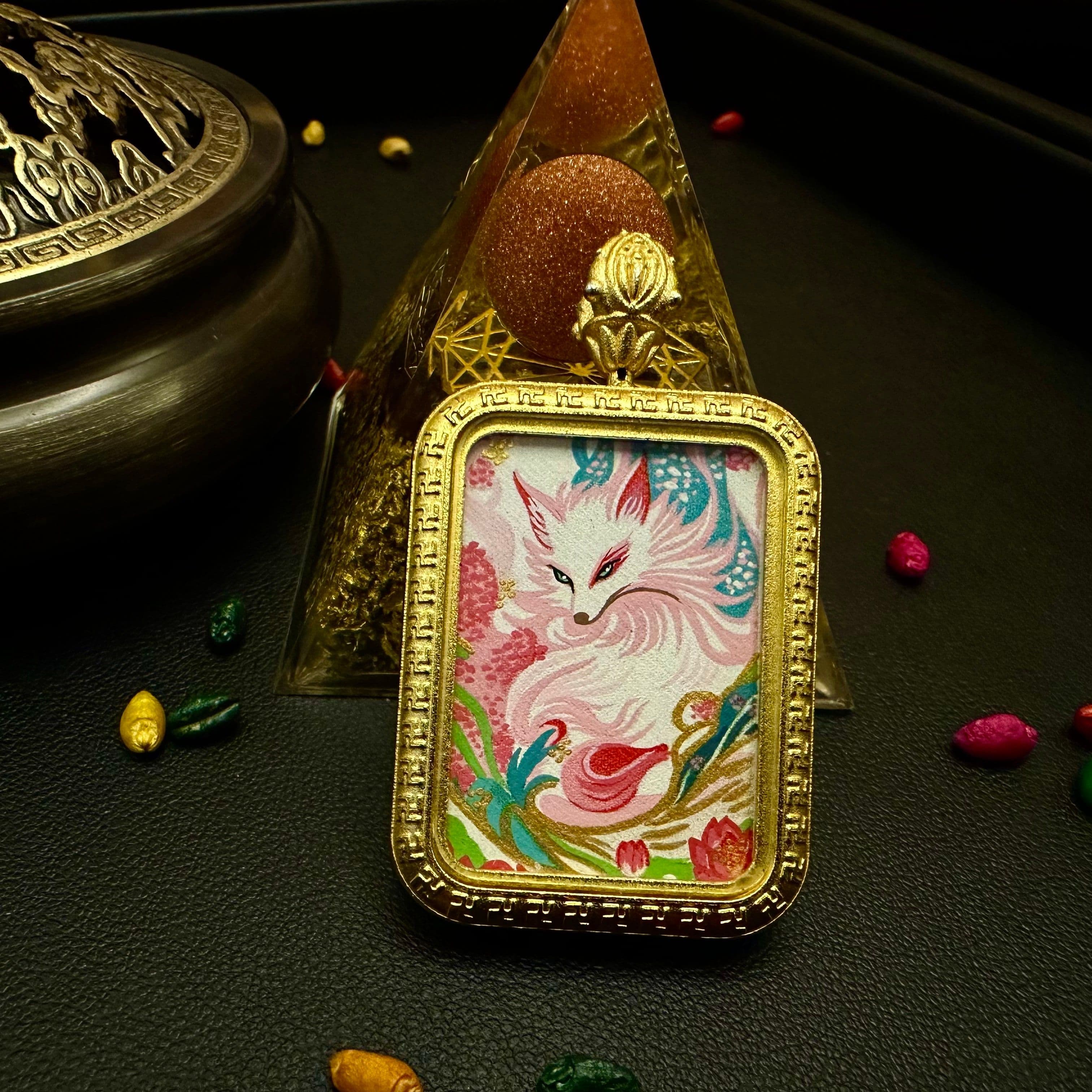 九尾狐仙 半身造像（2） 20mmX30mm