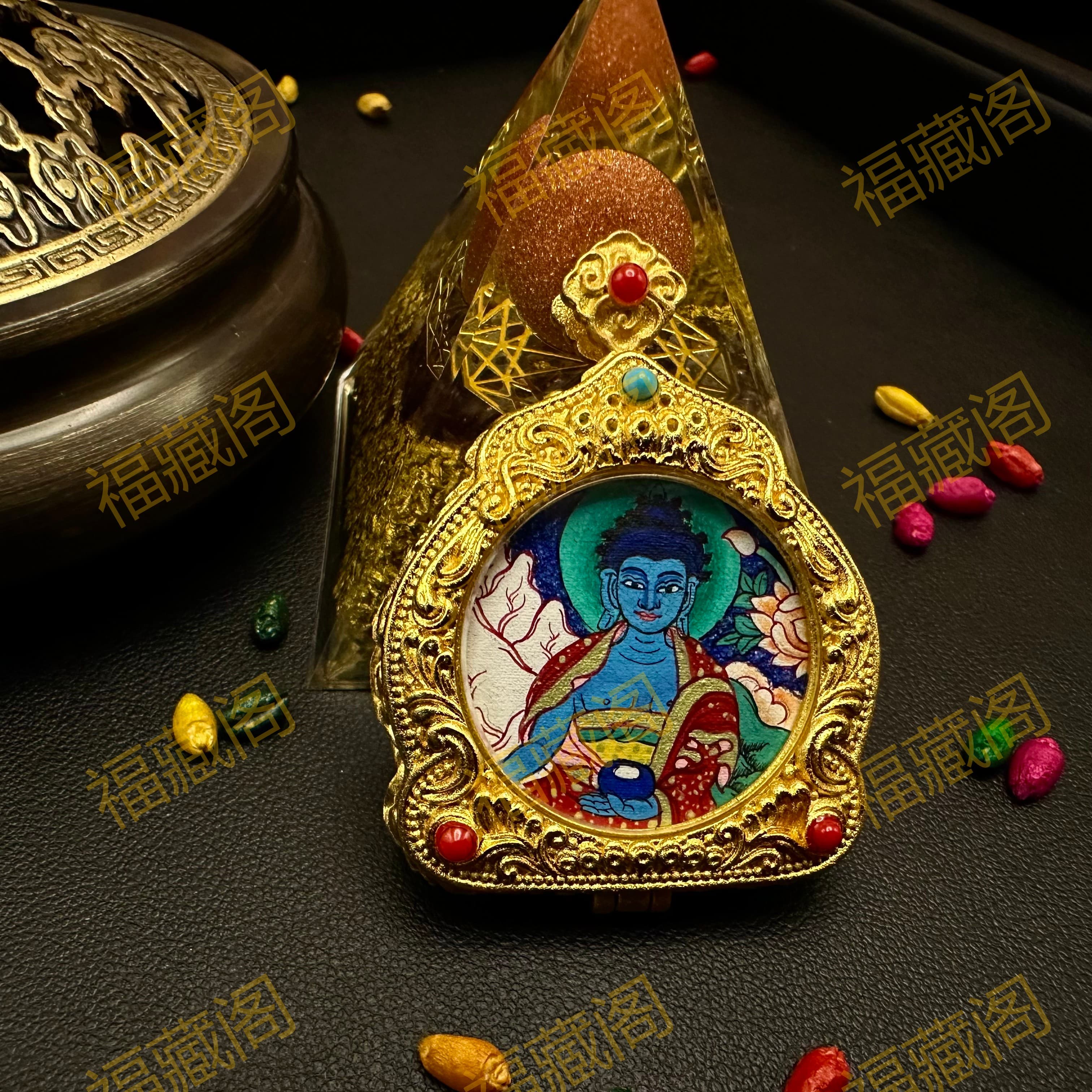 藥師佛 半身造像 直徑20mm