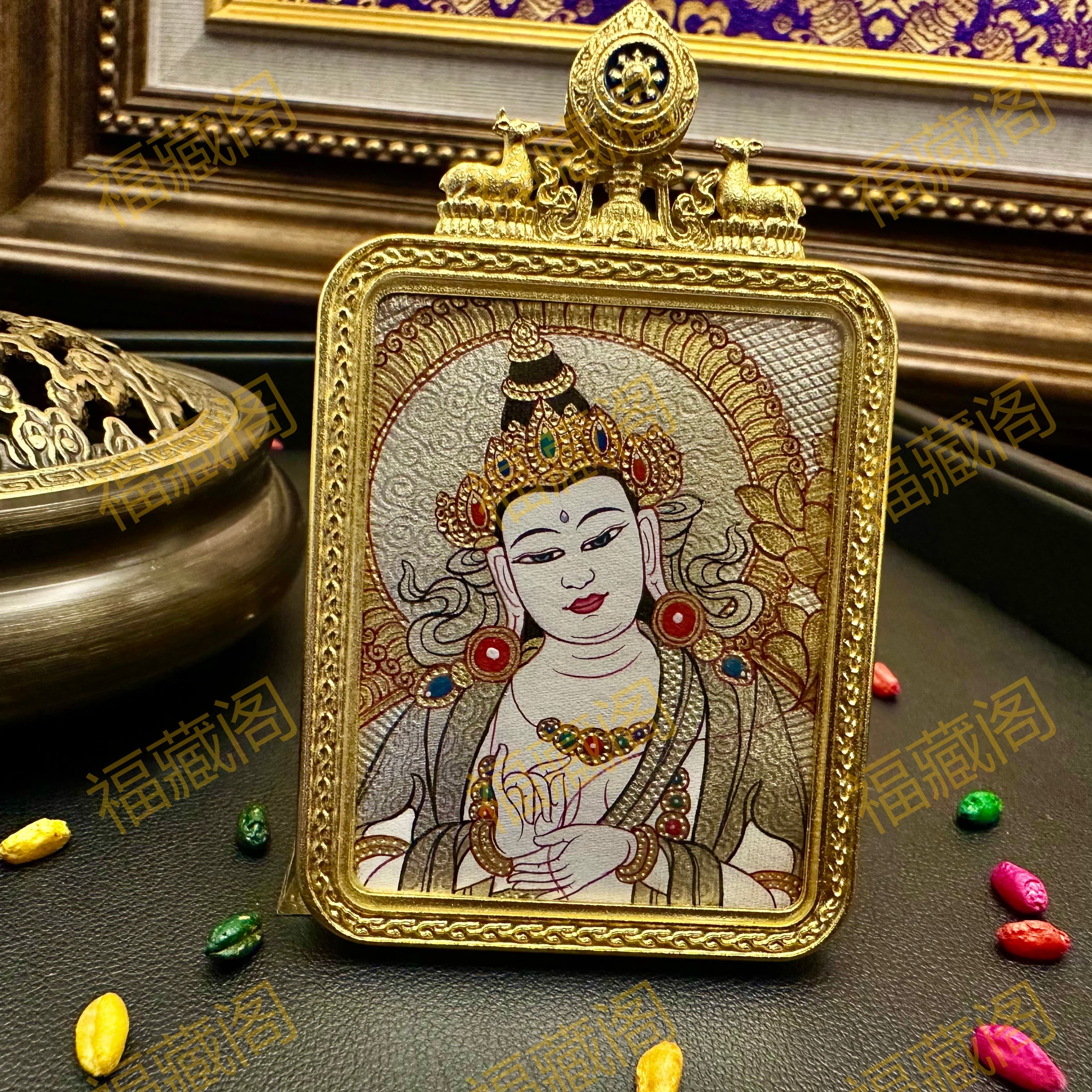 Phổ Hiền Bồ Tát — Bán thân 40mmX50mm