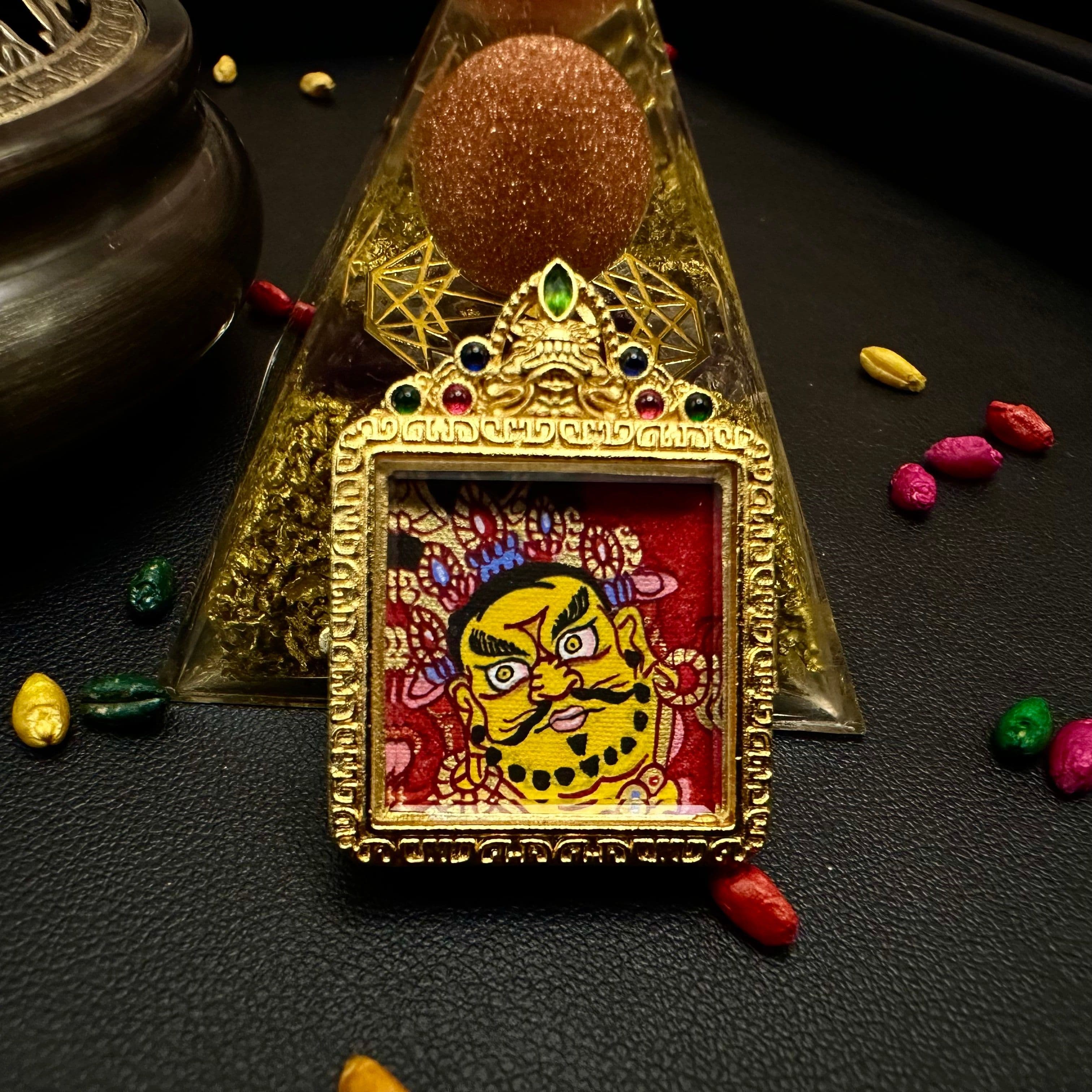 黃財神 面首造像 20mmX20mm