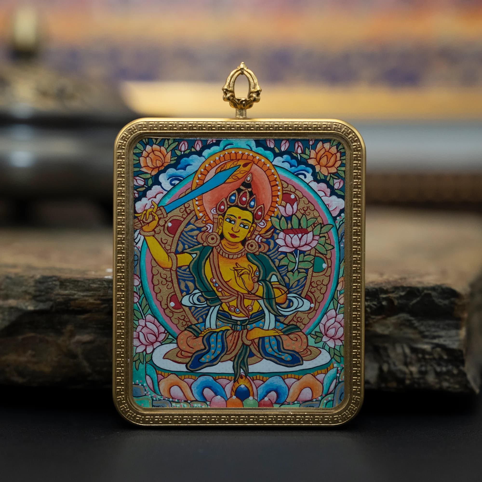 文殊菩薩 全身造像 40mmX50mm — 1