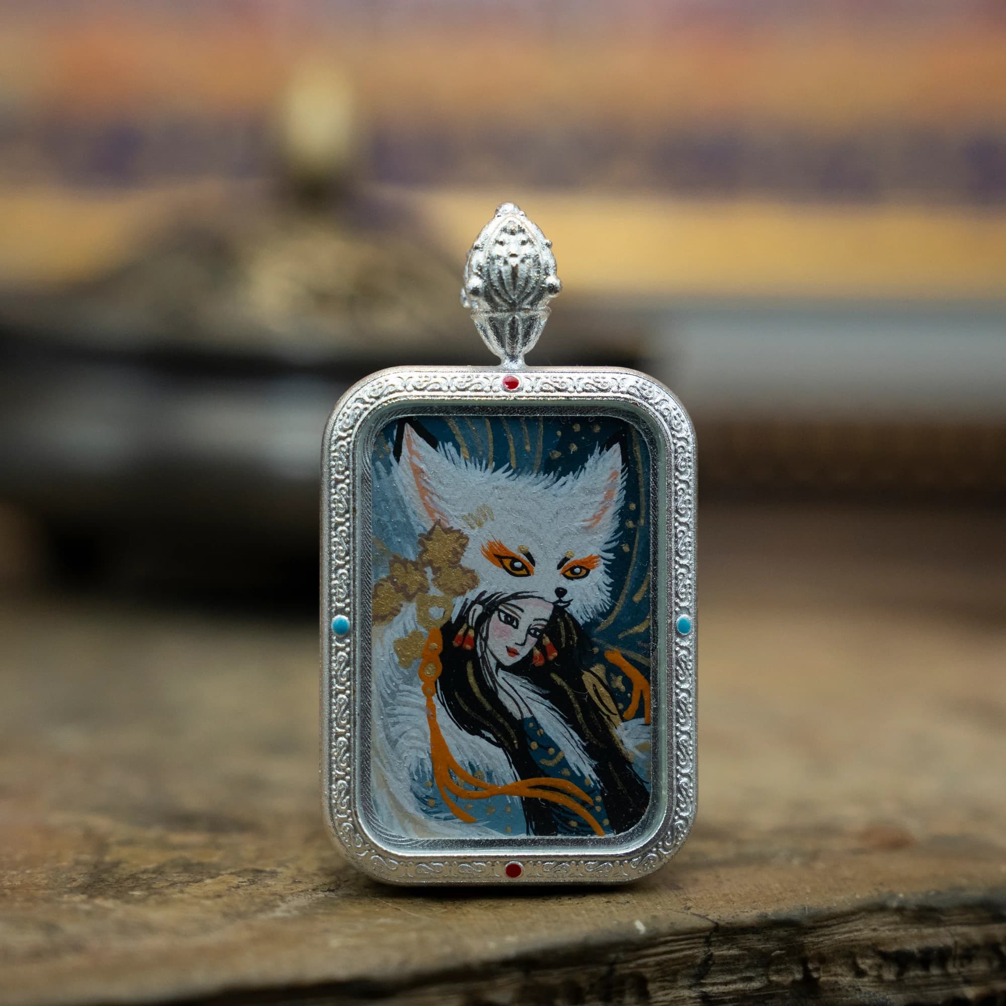 九尾狐仙 半身造像 20mmX30mm